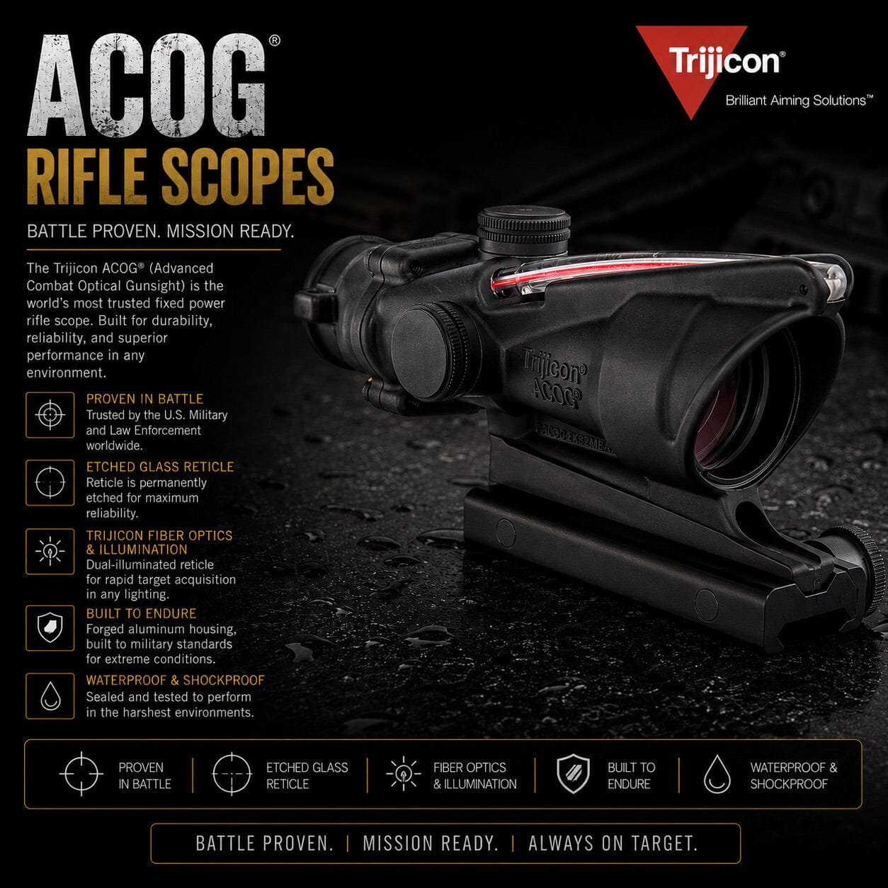 Trijicon ACOG Rifle Scopes | Combat Optics UK – Xtreme Tactical