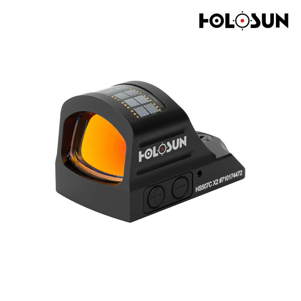 Holosun HS507C X2 red dot sight with a switchable multi-reticle system of dot, circle or circle-dot