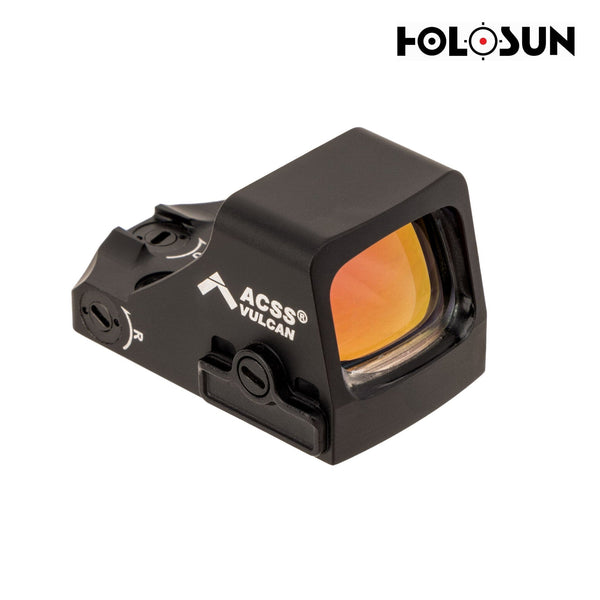 Holosun HS507K X2 red dot sight with the ACSS Vulcan reticle sized for compact carry pistols