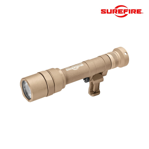 SureFire M640U Scout Light Pro weapon light in tan producing 1000 lumens through a TIR lens