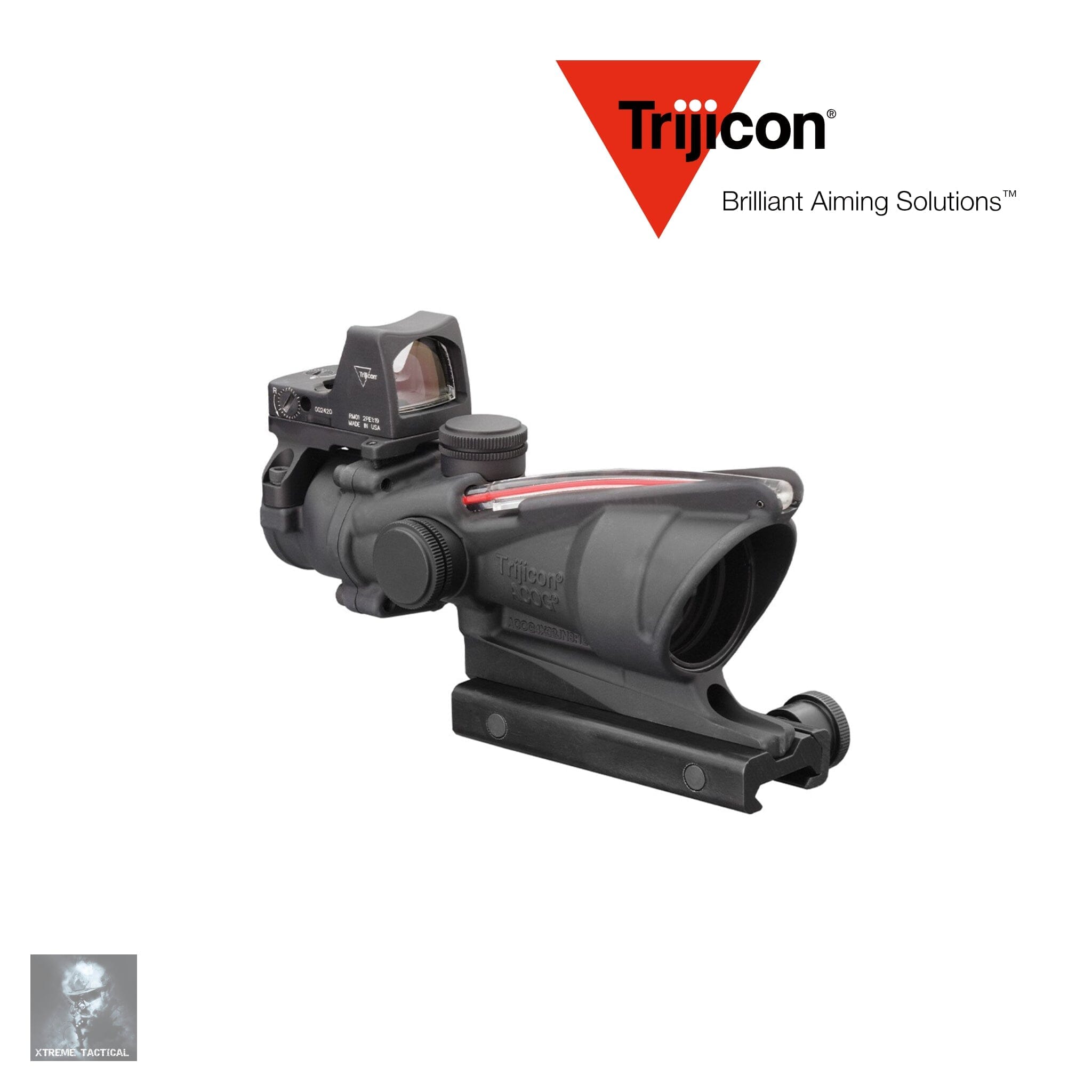 Trijicon ACOG 4x32 BAC Riflescope .223/5.56 BDC Red Crosshair Reticle with RMR Rifle Scope Trijicon