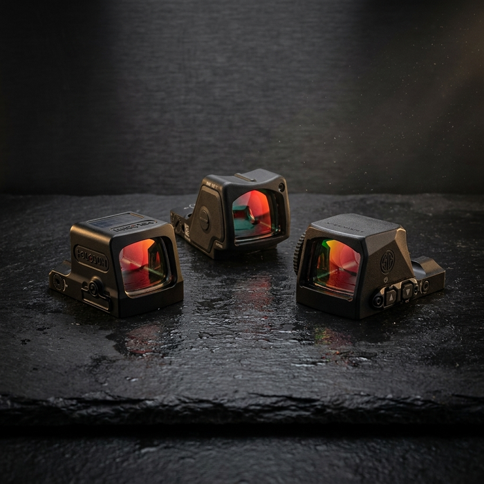 Best pistol red dot sights – Holosun EPS Carry, Trijicon RMR HD and SIG ROMEO-X Pro