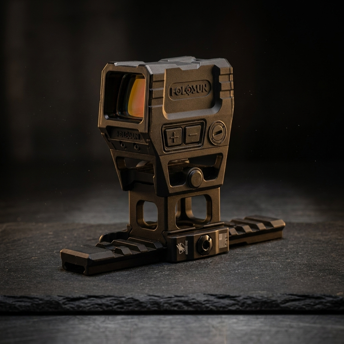 Red dot co-witness heights – Holosun AEMS on ADM riser mount in profile