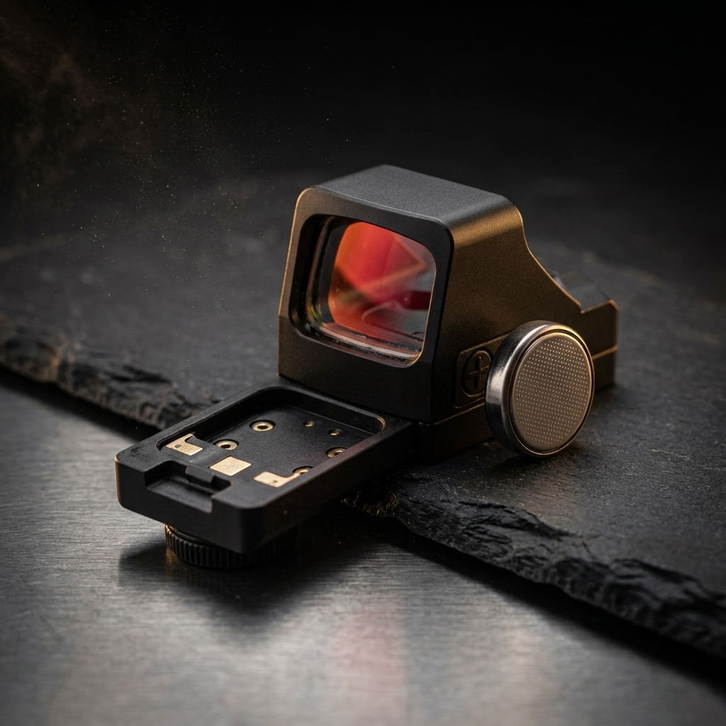 Red dot sight battery chart – Holosun optic with CR1632 coin cell
