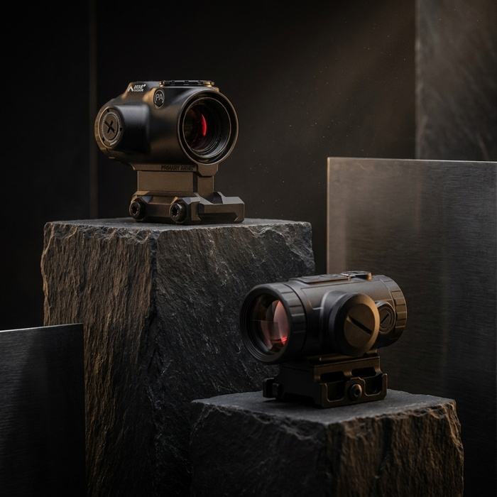 Prism scopes explained – Primary Arms MicroPrism and Holosun MP3X