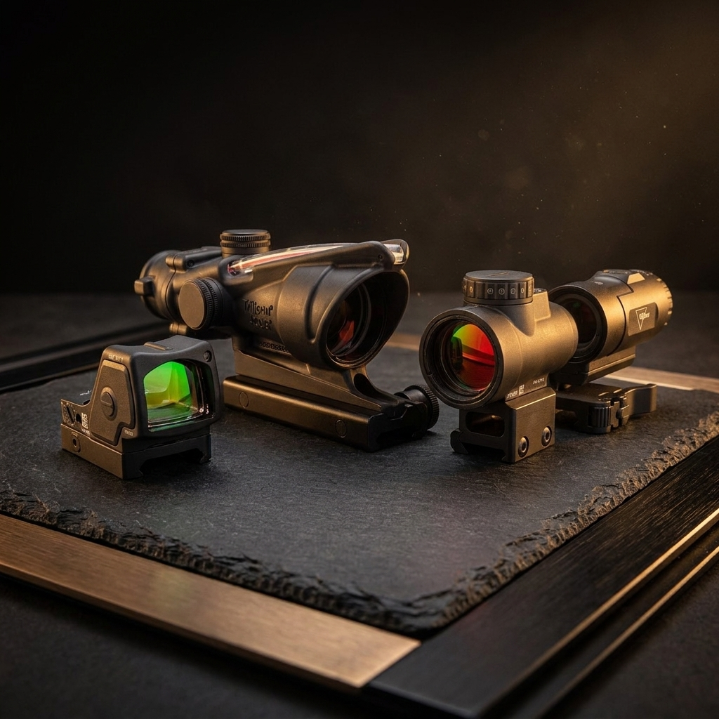 Trijicon buyer's guide – RMR, ACOG and MRO family on dark stone