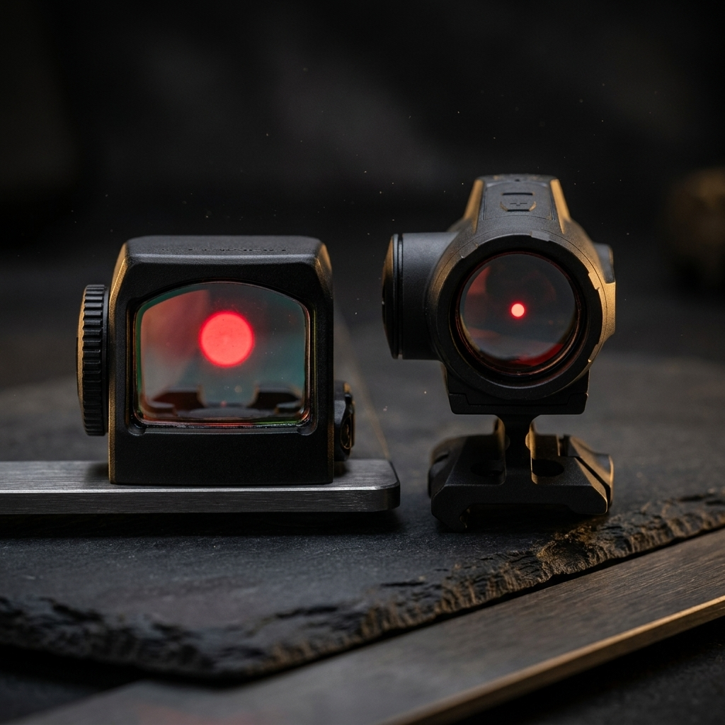Red dot size chart – 2 MOA vs 6 MOA glowing dots compared