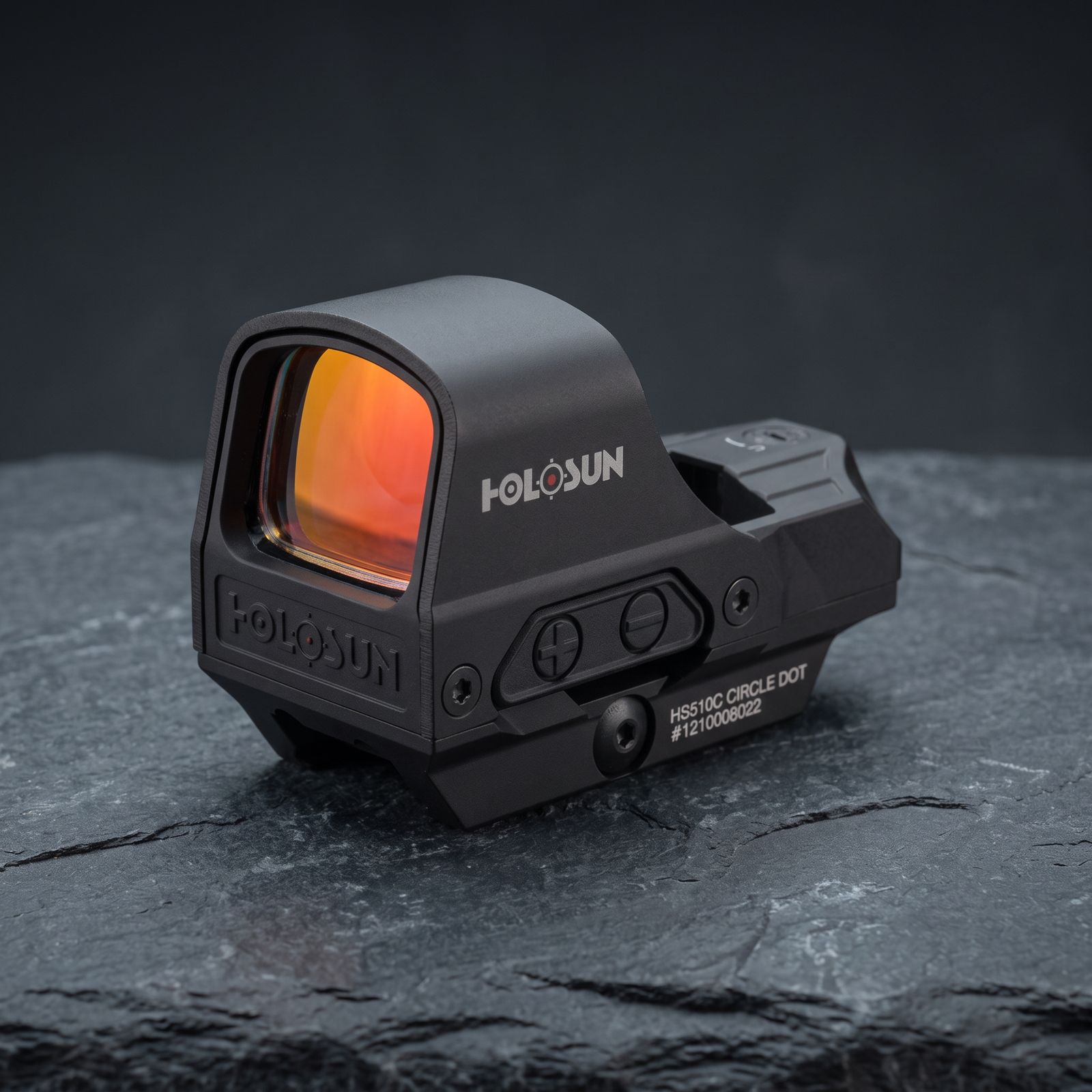 Holosun HS510C red dot sight with the Multi-Reticle System and a Solar Failsafe panel