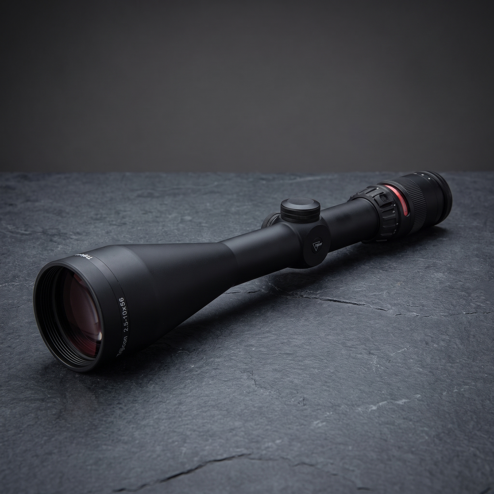Trijicon AccuPoint 2.5-10x56 rifle scope, a 56 mm objective for shooting in legal last light