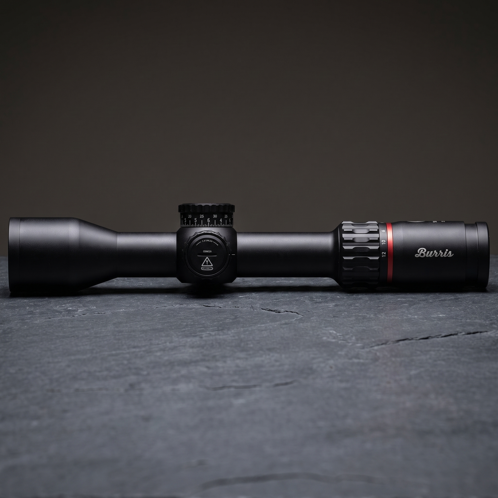 Burris Veracity 2.5-12x42 rifle scope with the illuminated Fiber Dot Plex reticle for poor light