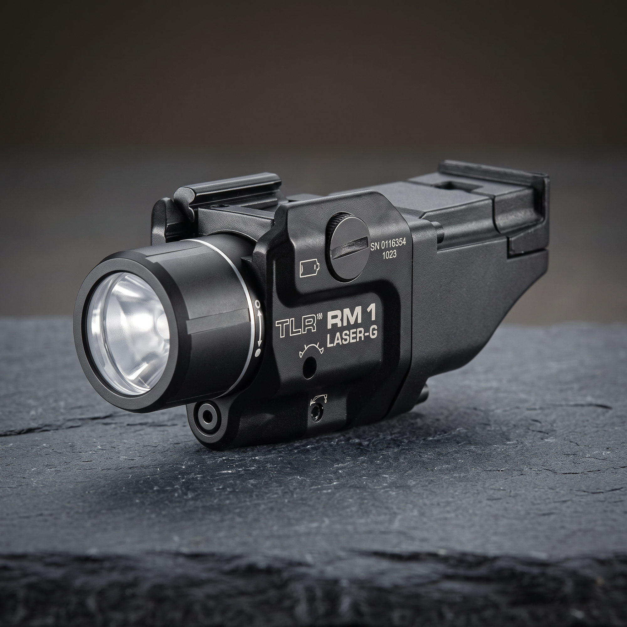 Streamlight TLR RM 1 Laser-G weapon light with a daylight-visible green aiming laser