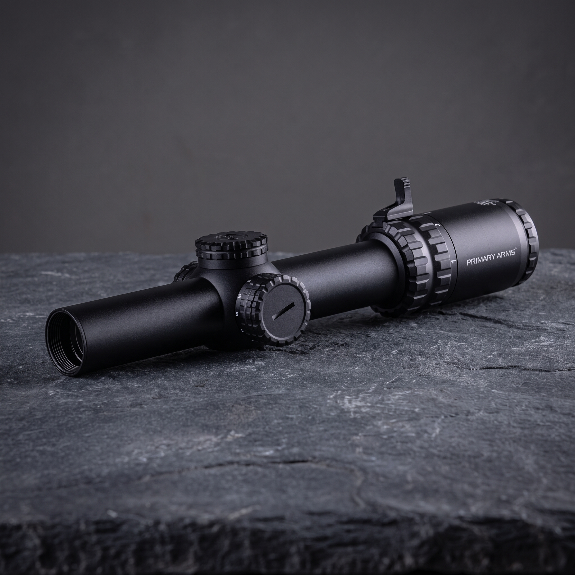 Primary Arms SLx 1-6x24 Gen IV LPVO with the red illuminated ACSS Nova Fiber Wire reticle