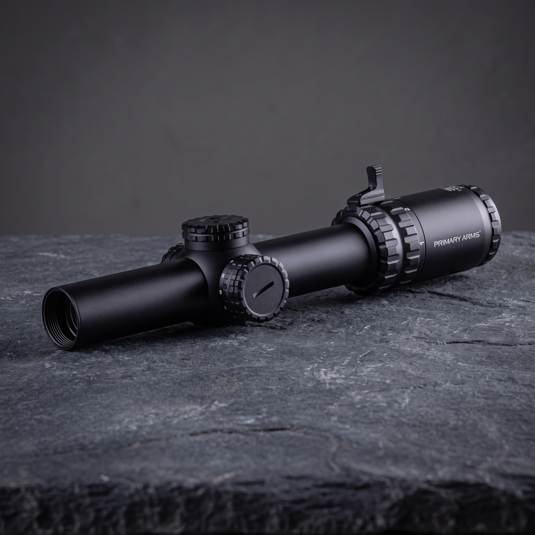 Primary Arms SLx 1-6x24 Gen IV LPVO with the red illuminated ACSS Nova Fiber Wire reticle