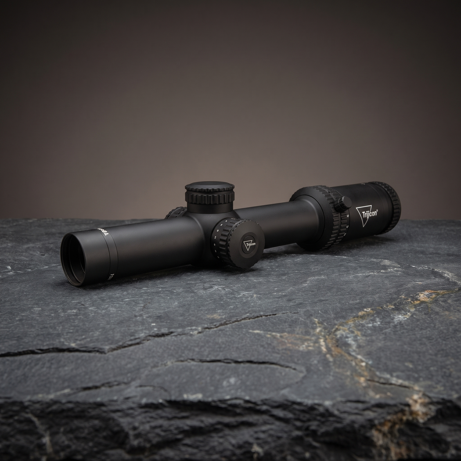 Trijicon Credo 1-6x24 FFP rifle scope with the MRAD segmented circle reticle on a 30 mm tube