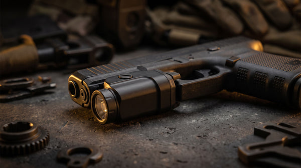 Compact pistol-mounted tactical weapon light