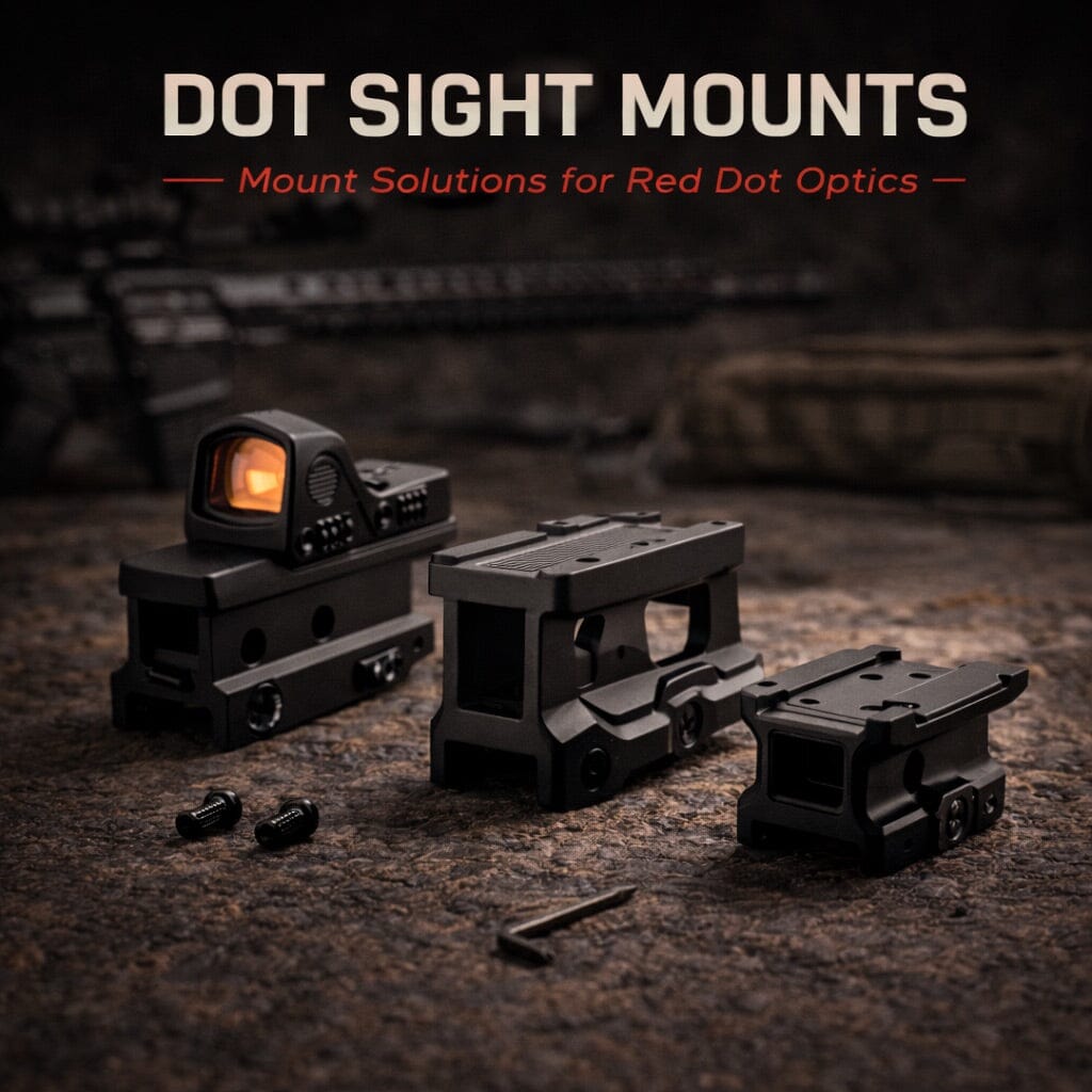 Dot sight mounts for red dot and reflex optics designed for secure mounting on rifles and tactical carbines