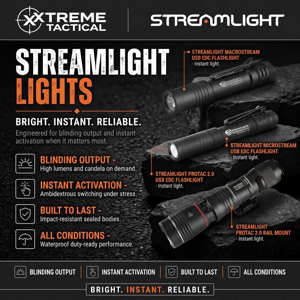 Streamlight at Xtreme Tactical – Streamlight Macrostream Usb Edc Flashlight, Streamlight Microstream Usb Edc Flashlight, Streamlight Protac 2.0 Rail Mount