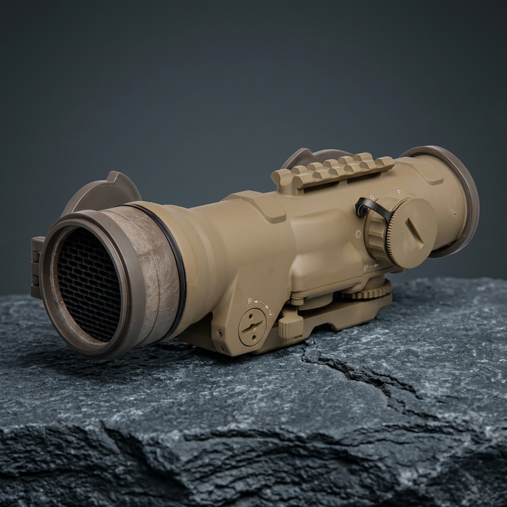 ELCAN SpecterDR collection banner showing a dual-role combat rifle scope in flat dark earth