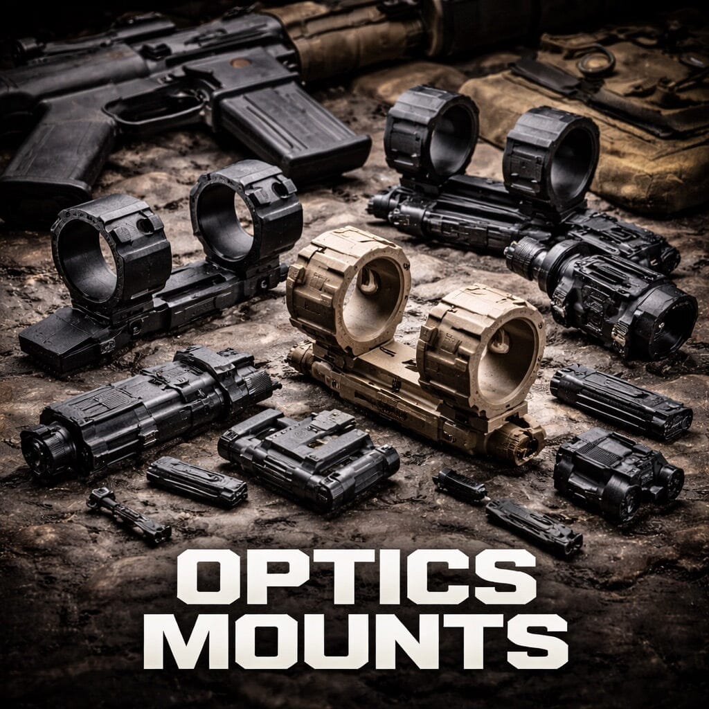 Precision optics mounts scope rings and cantilever mounts for rifle optics