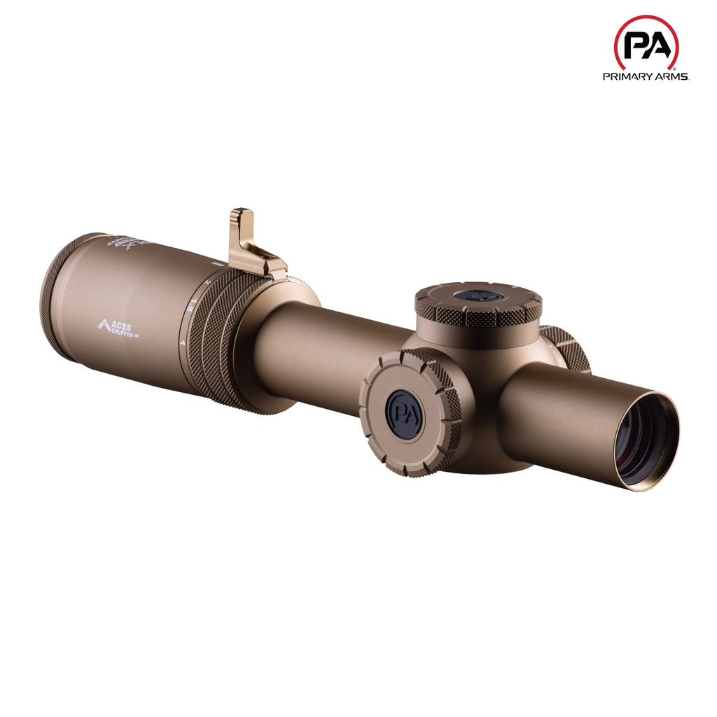 Primary Arms PLxC 1-8x24 LPVO Rifle Scope FFP RDB Illuminated ACSS Griffin MIL G2 Reticle FDE – 610224