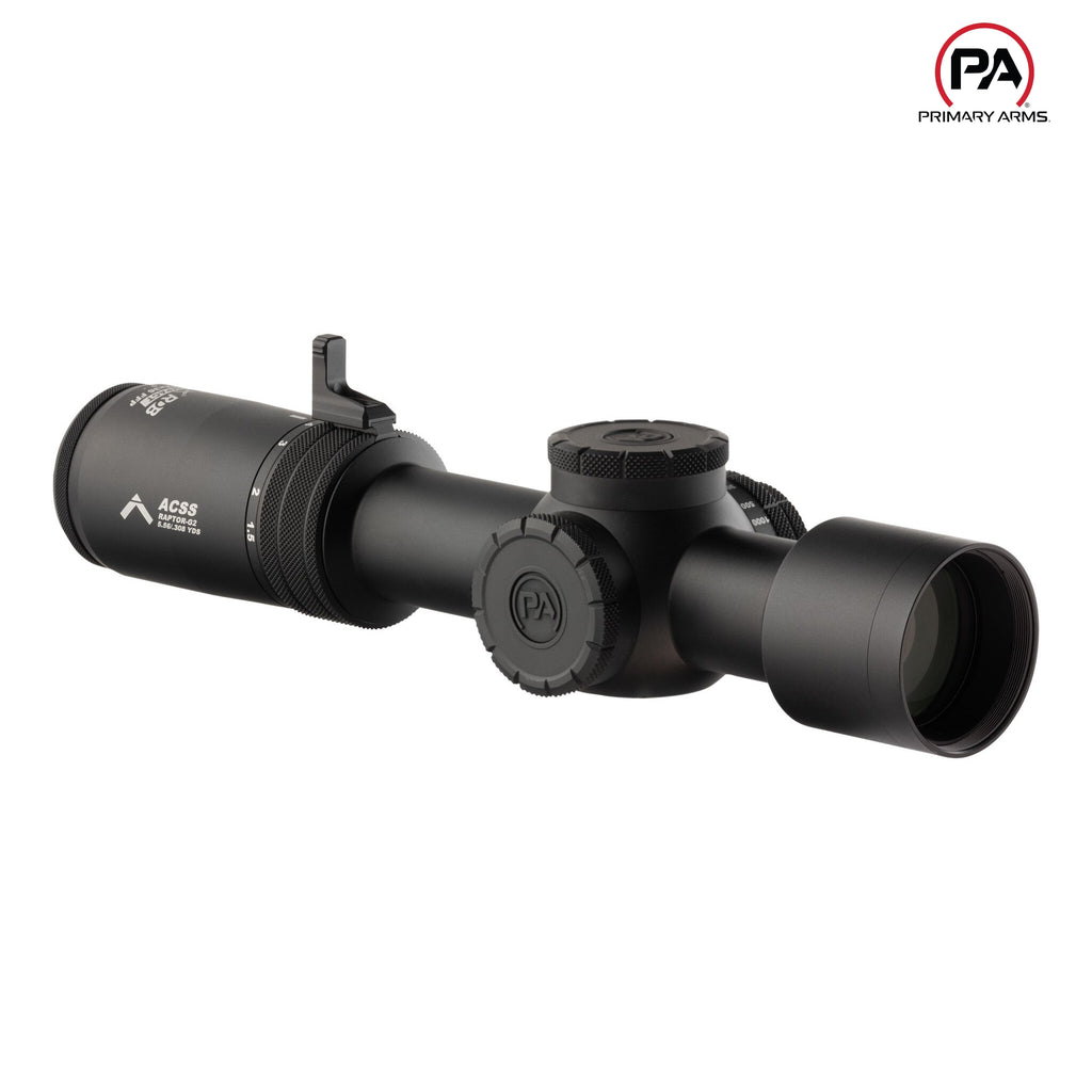 Primary Arms PLxC 1.5-12x36 Rifle Scope FFP RDB Illuminated ACSS Raptor 5.56/.308 Yard Gen II Reticle – 610220