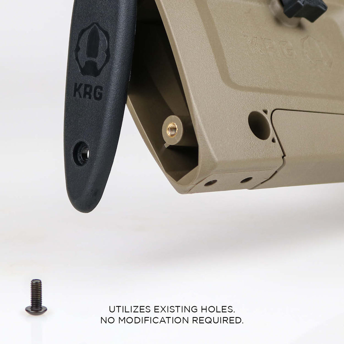 Accu-Shot BT84 rail kit shown on a KRG Bravo 10/22 stock for bipod or monopod use