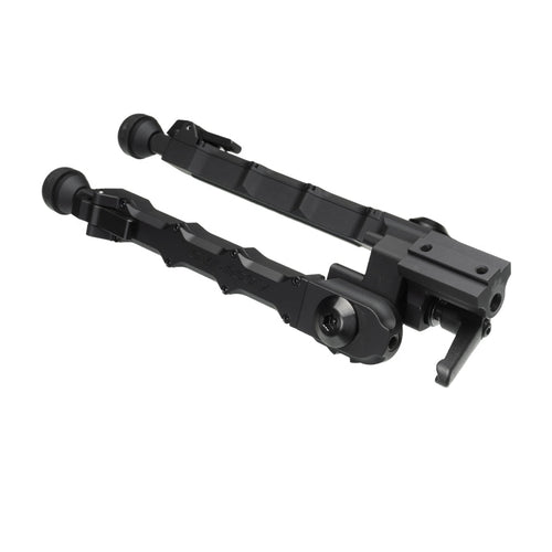 Accu-Tac 17S Spec-5 Bipod in black with cantable legs and rubber feet for prone shooting