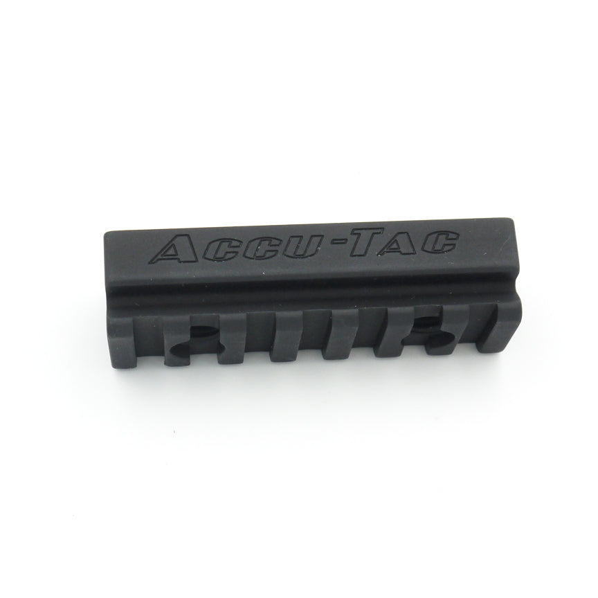 Accu-Tac Barrett Spec Rail shown in hard-anodised black with mounting holes