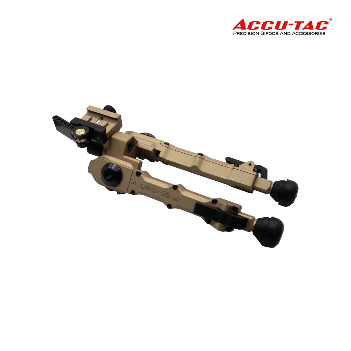 Accu-Tac BR-4 G2 bipod in Flat Dark Earth with quick-detach Picatinny mount