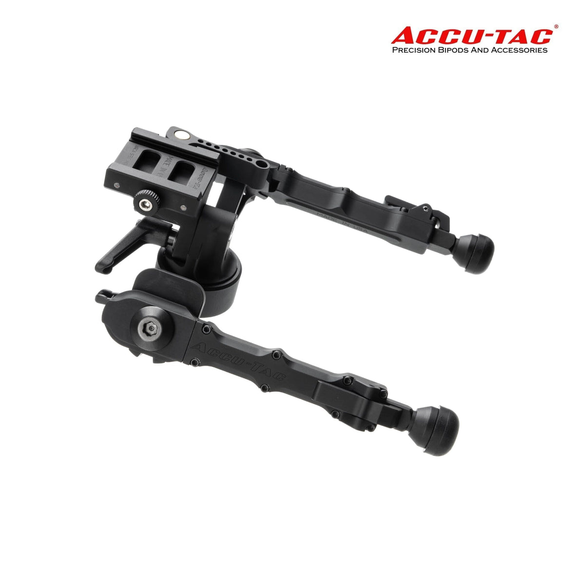 Accu-Tac FC-4 G2 F-Class Arca-Spec QD Bipod Black — precision F-Class rifle bipod