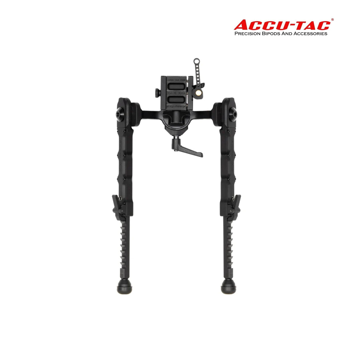 Accu-Tac FC-5 G2 F-Class QD bipod in black for long range precision rifles
