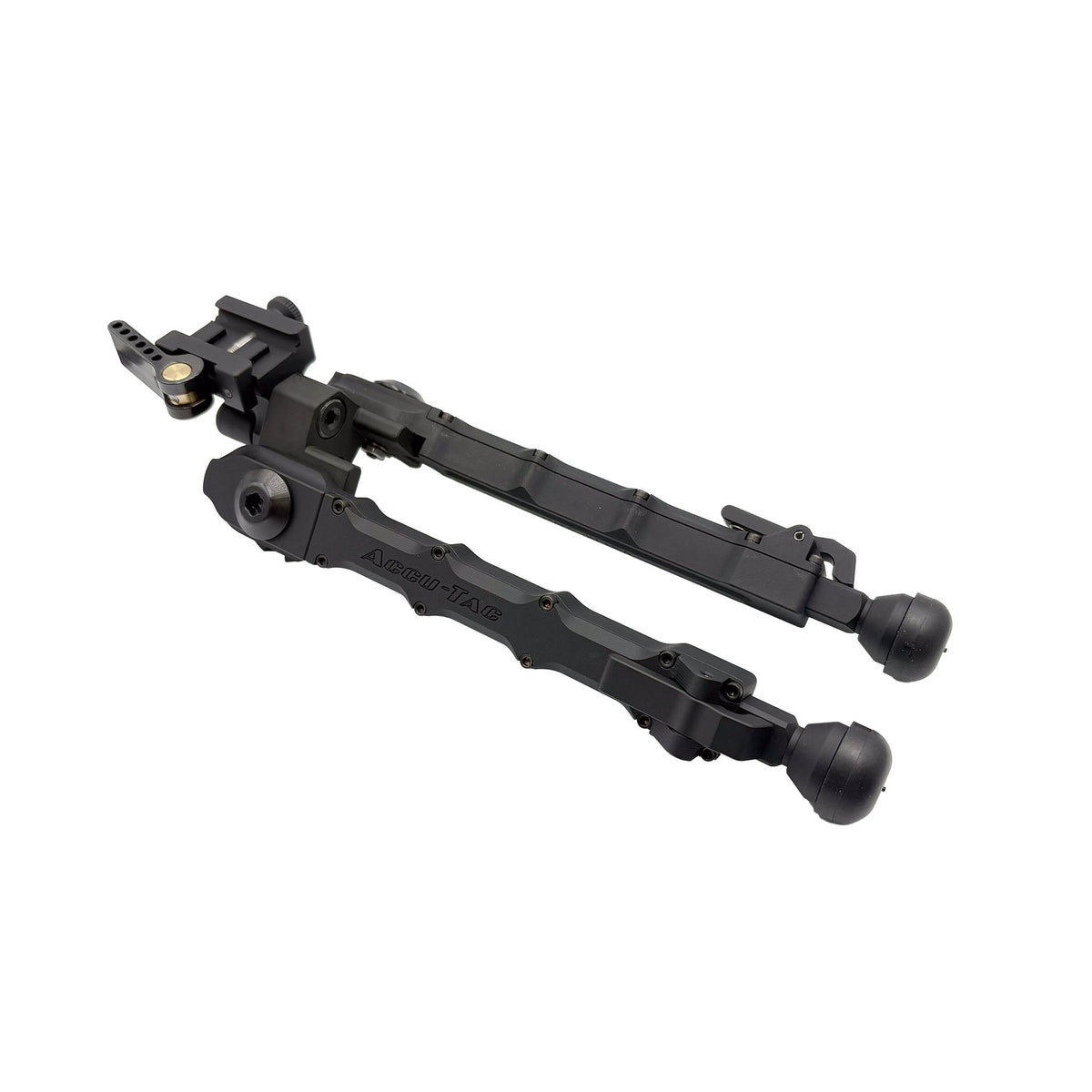 Accu-Tac FD-5 Picatinny Bipod in black, side view of the quick-detach rifle bipod