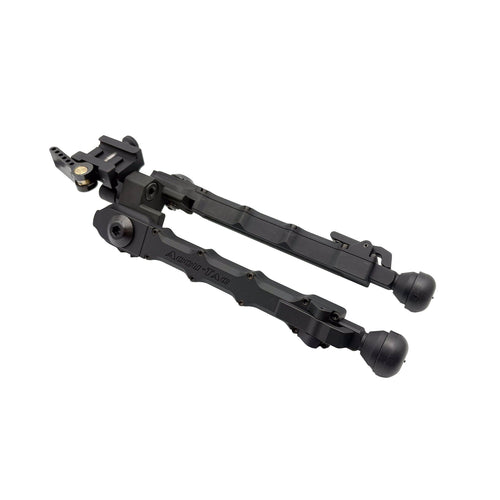 Accu-Tac FD-5 Picatinny Bipod in black, side view of the quick-detach rifle bipod