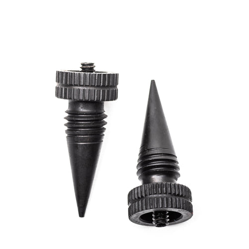 Close-up of an Accu-Tac G1 threaded bipod spike machined from hardened steel