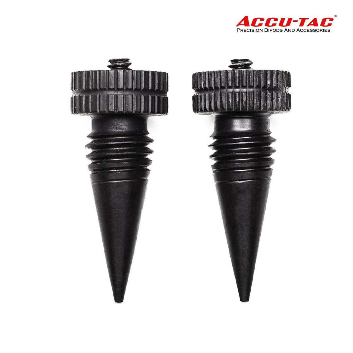 Accu-Tac G2 Spiked Feet Set — spiked bipod feet for soft ground