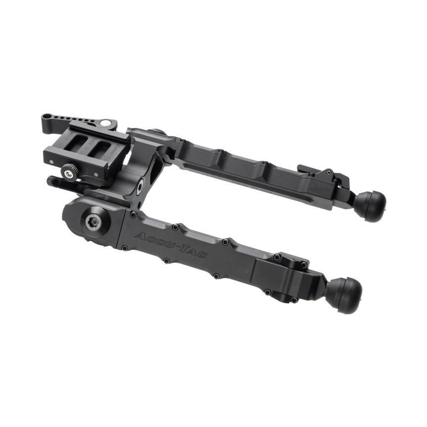 Accu-Tac HD-50 Arca-Spec QD Bipod in black, machined from aircraft-grade aluminium