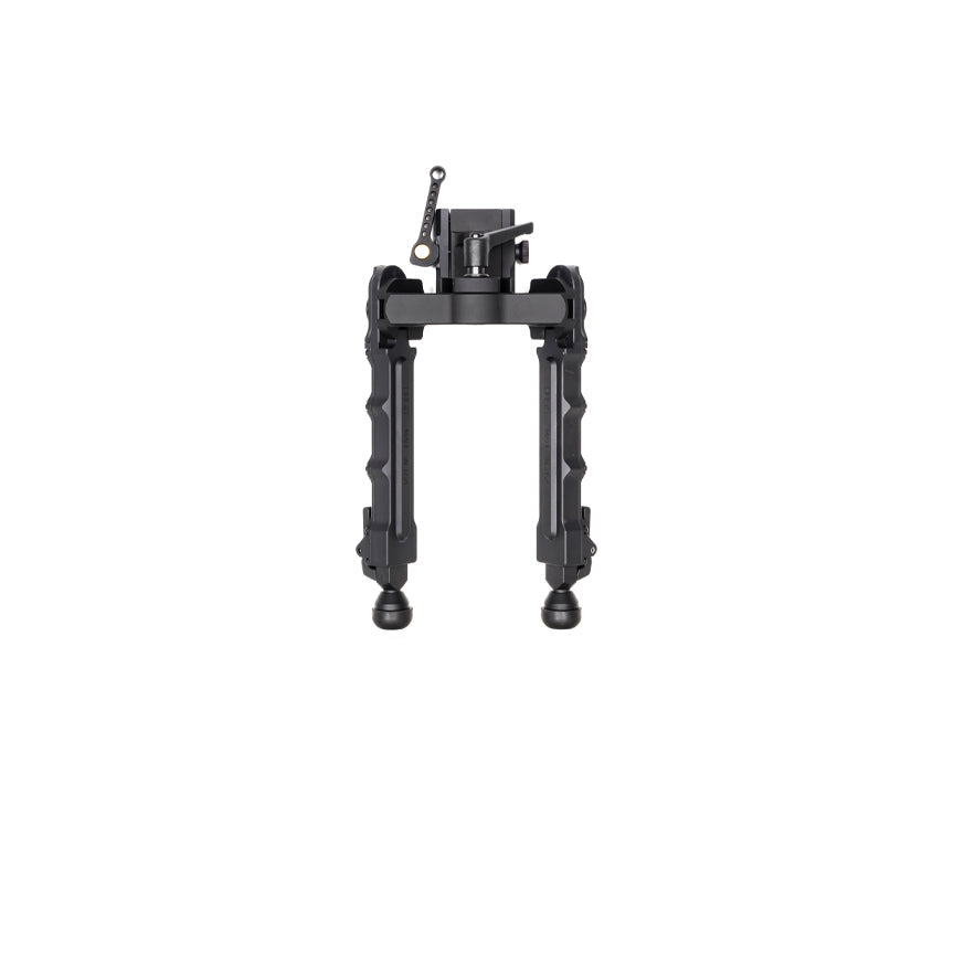 Accu-Tac HD-50 Arca-Spec QD Bipod in hard-anodised black with rubber feet fitted