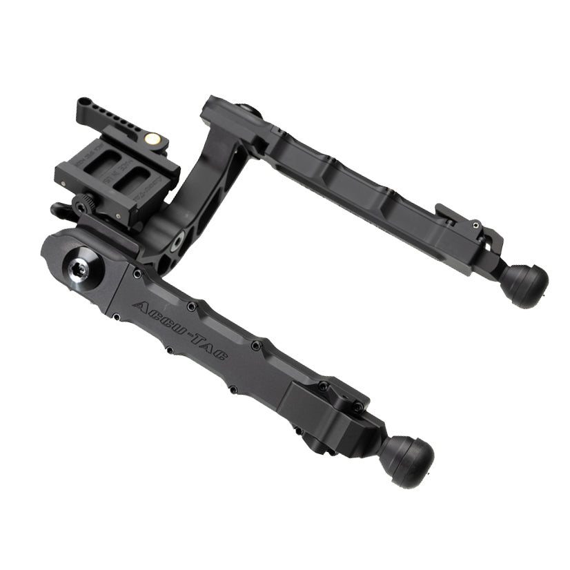 Accu-Tac LP-50 Arca-Spec QD Bipod in black, low-profile bipod for large calibre rifles