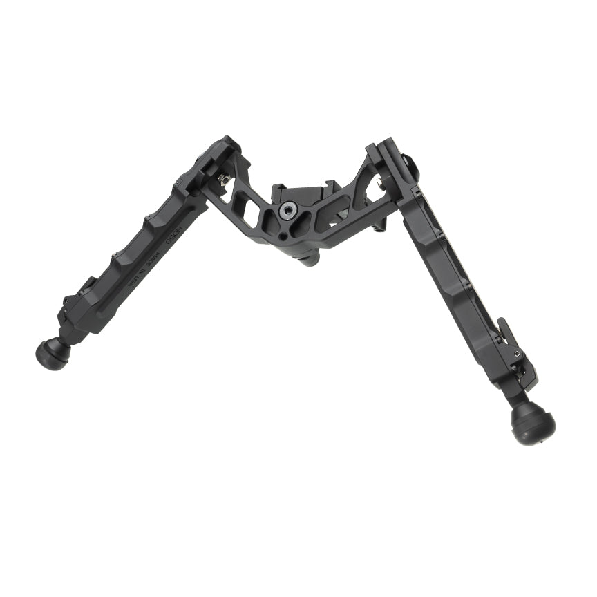 Accu-Tac LP-50 Arca-Spec bipod in black, low-profile design for bench and prone use