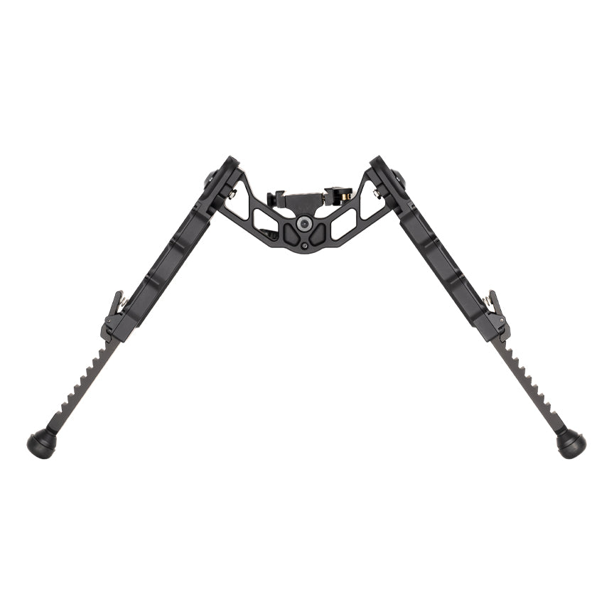Accu-Tac LP-50 Arca-Spec QD low-profile bipod in black with aluminium leg assemblies