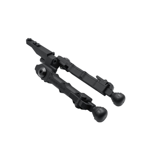 Accu-Tac M-LOK Spec-4 Bipod in black, side view of the M-LOK direct-attach precision rifle bipod