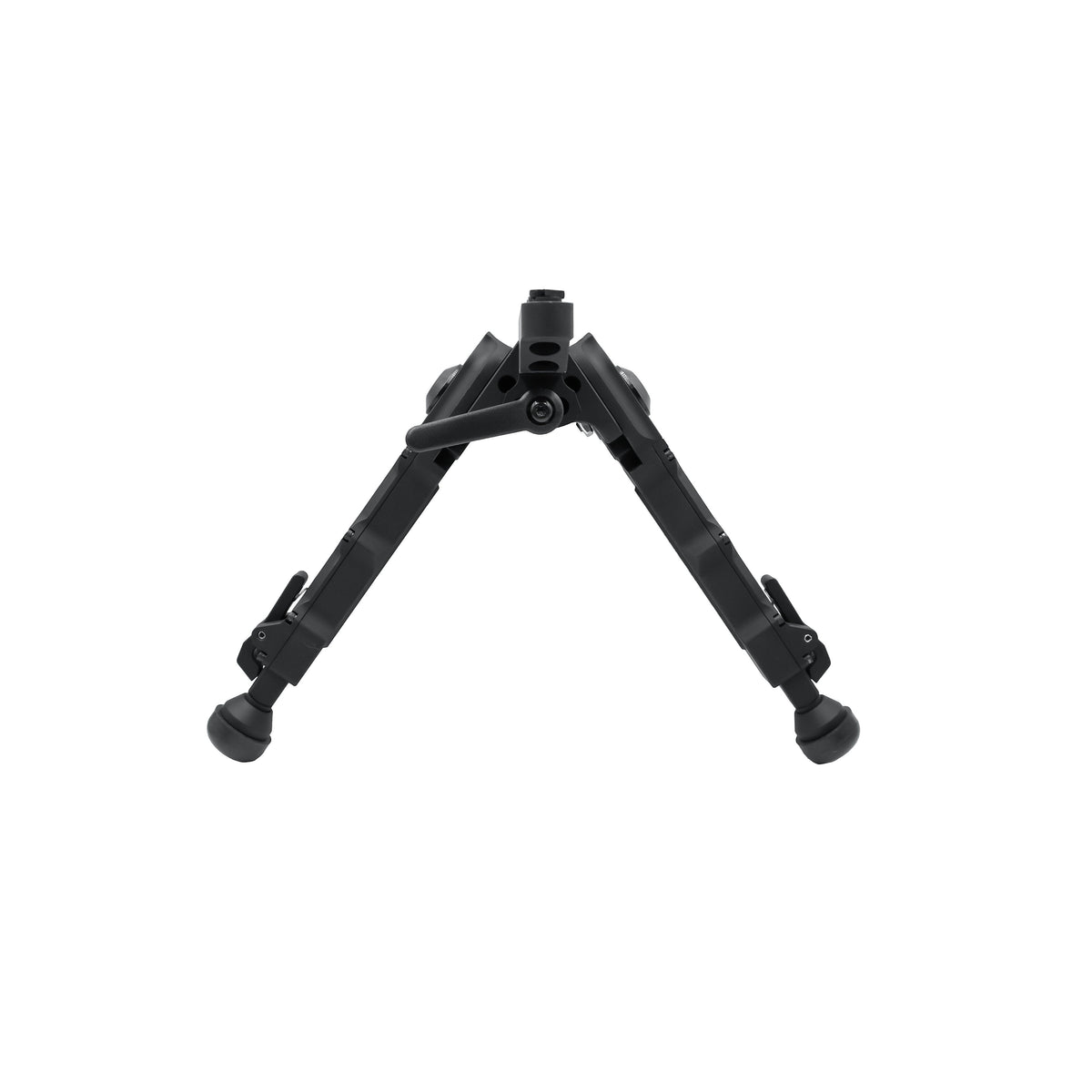 Accu-Tac M-LOK Spec-4 Bipod in black viewed from the rear showing the M-LOK mounting interface