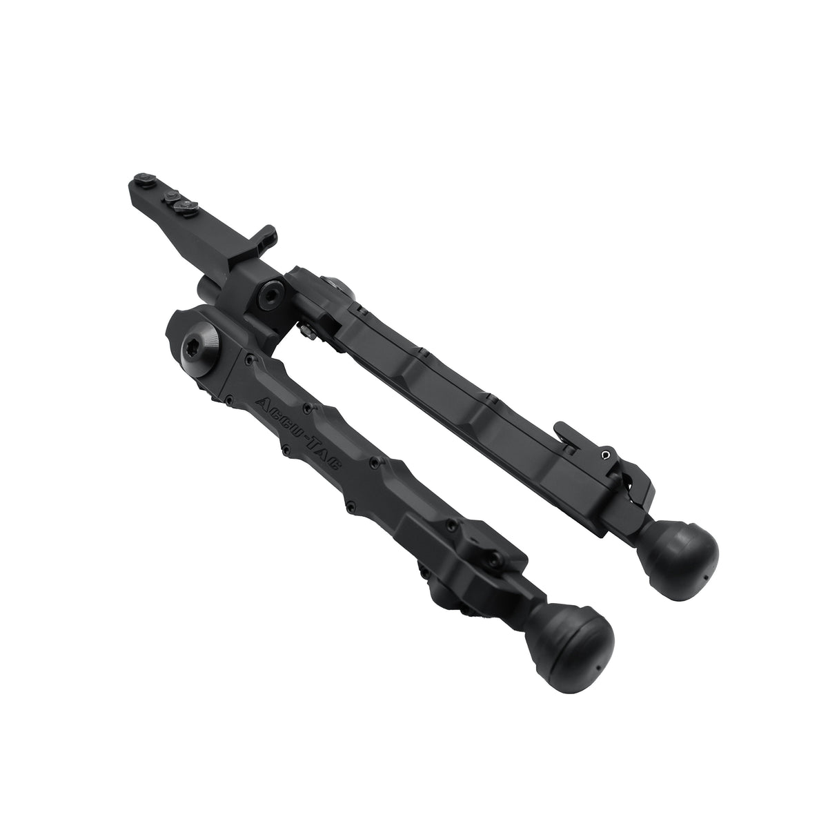 Accu-Tac M-LOK Spec-5 Bipod in black, side view of the M-LOK direct-attach precision rifle bipod