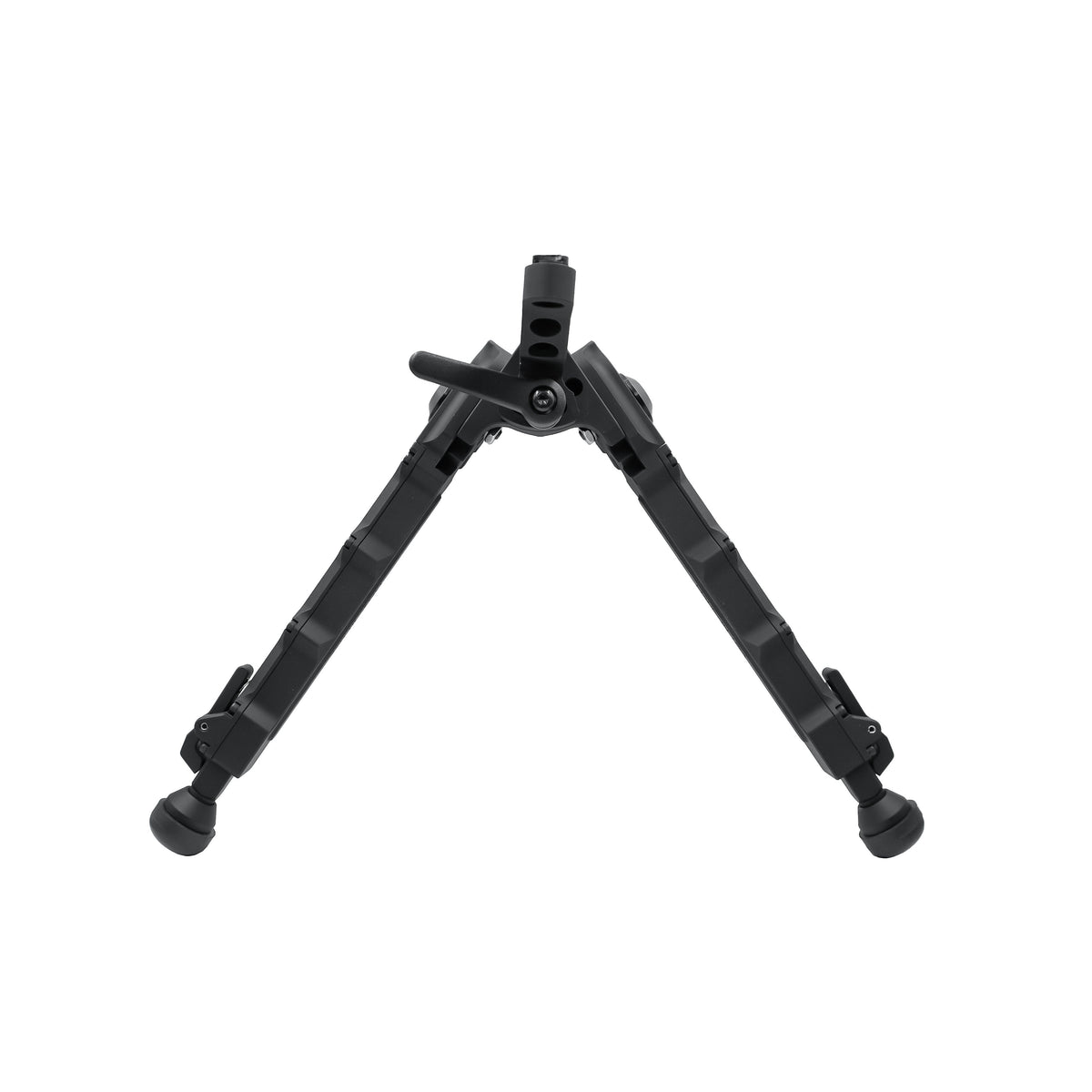 Accu-Tac M-LOK Spec-5 Bipod in black viewed from the rear showing the M-LOK mounting interface