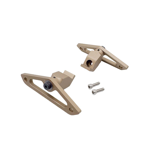 Accu-Tac P-SKI Feet in Flat Dark Earth, a pair of ski feet supplied with fitting hardware