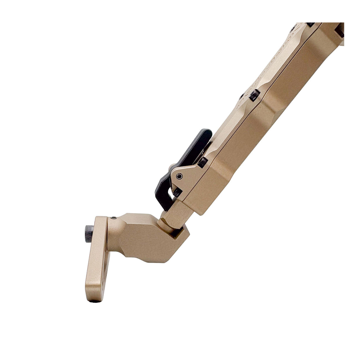 Accu-Tac P-SKI Foot in Flat Dark Earth viewed from the side, tilting ski foot for soft ground