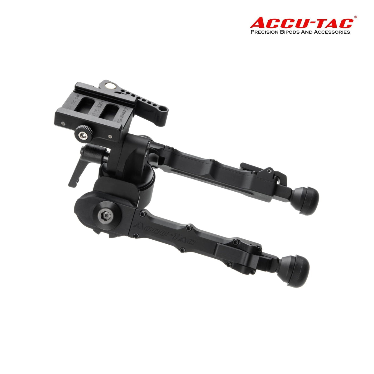 Accu-Tac PC-4 Arca-Spec QD Bipod Black — pan and cant precision rifle bipod