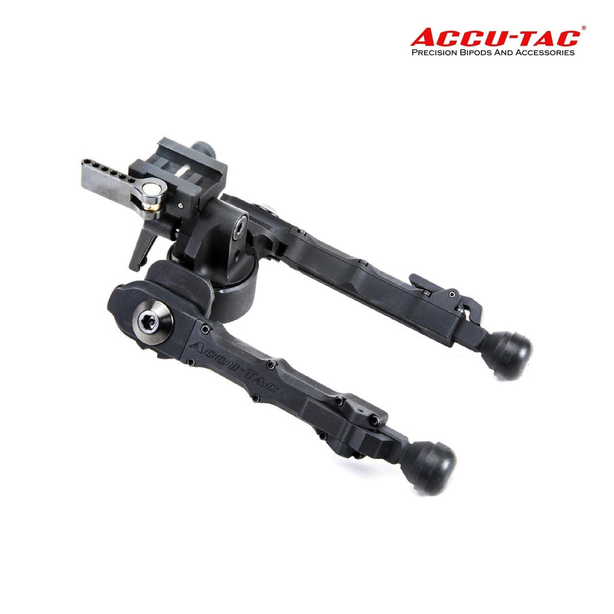 Accu-Tac PC-4 Picatinny QD Bipod Black — pan and cant precision rifle bipod
