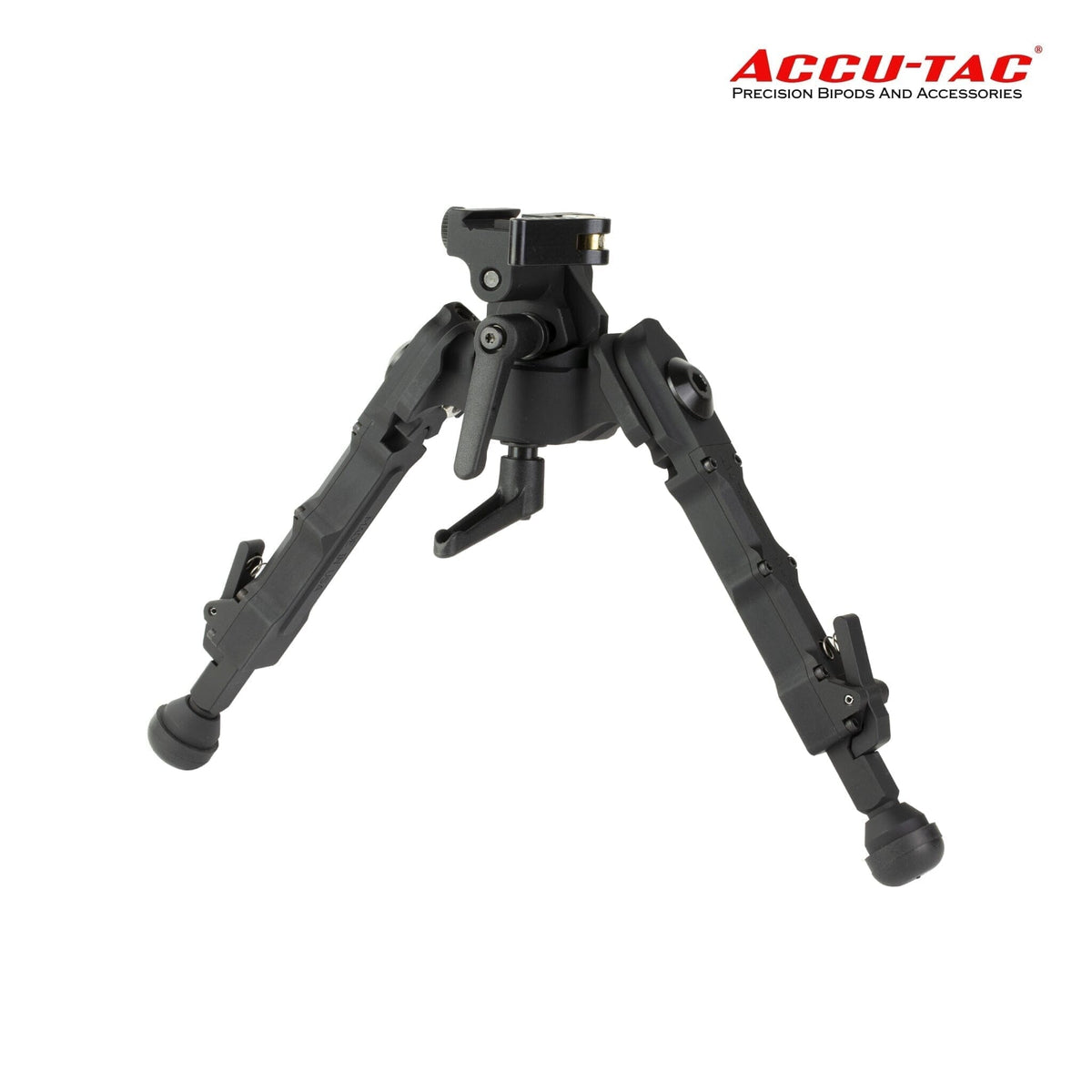 Accu-Tac PC-4 pan and cant bipod in black for precision rifle shooting