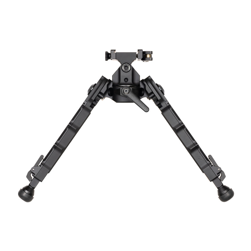 Accu-Tac PC-5 Arca-Spec QD Bipod in hard-anodised black with rubber feet fitted